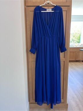 Meghan LA Lilypad Maxi Dress Royal Blue